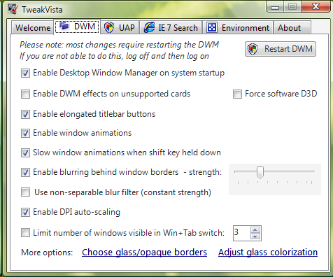Windows Vista Desktop Windows manager
