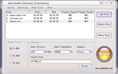 AoA audio media converter