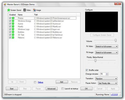 SSDream - replacement for Vista Ultimate DreamScene