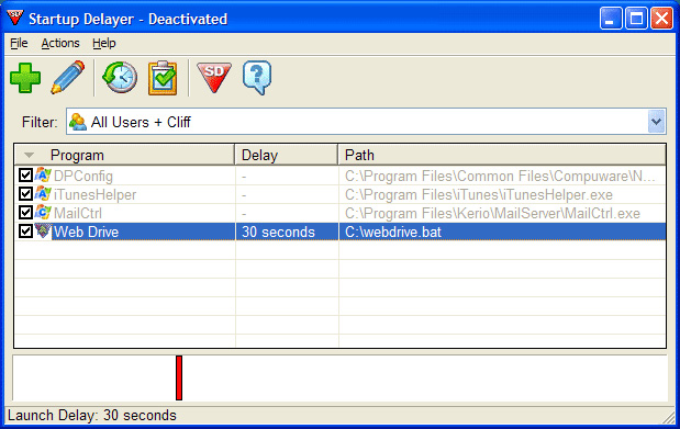 Startup delayer - delay startup program time frame