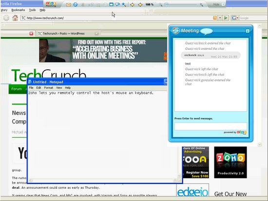 zoho meeting - online meeting services