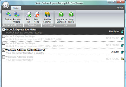 Free static outlook express backup free