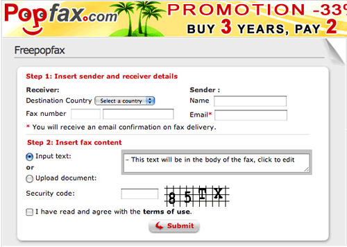 PopFax - Free Online Fax