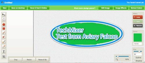 aviary falcon simple online image editor