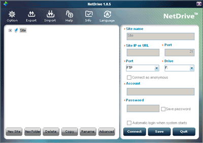 netdrive mount ftp folder as local drive