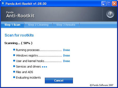Rootkits Panda Anti-Rootkit 1.08.00