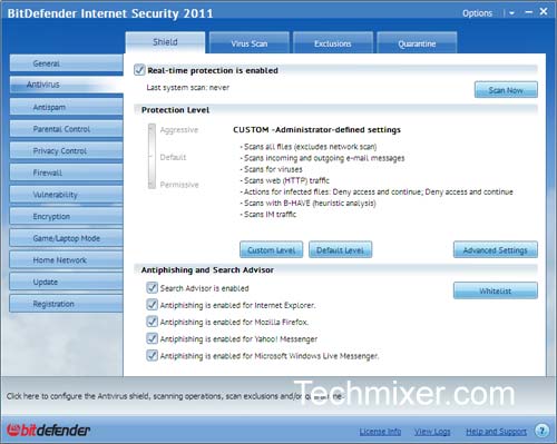 BitDefender Internet Security 2011 expert screenshot