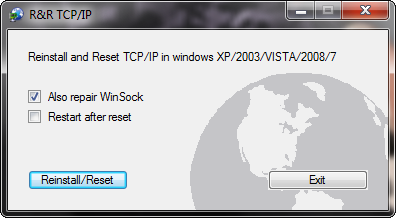 reset tcpip