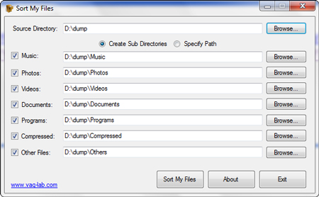 sort my files
