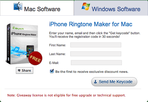 free mac iphone ringtone maker license