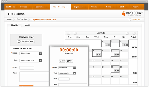 Invoicera Time Tracking