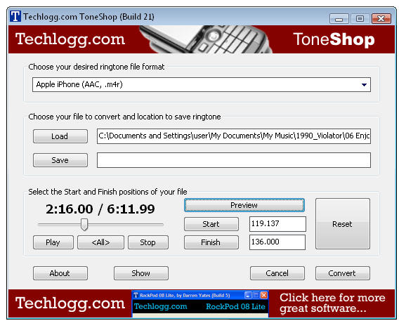 ToneShop - Make free ringtones for iPhone