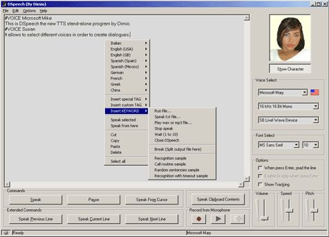 DSpeech - Basic yet reliable text to specch software
