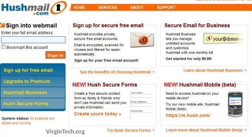Hush Mail - Free Email Encryption online