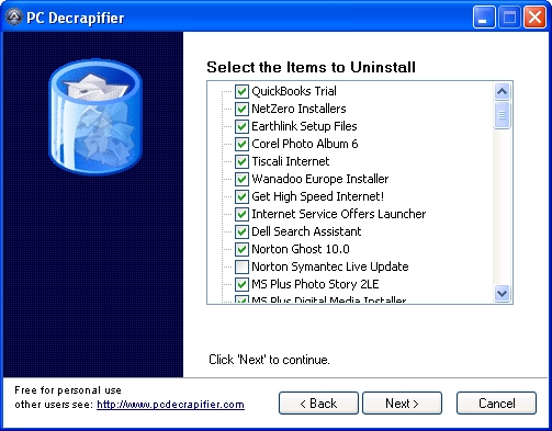 PC Decrapifier - Freeware to Uninstall Program Software