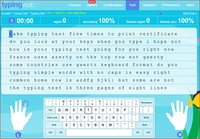 Typing Web - Free typing software to improve typing speed