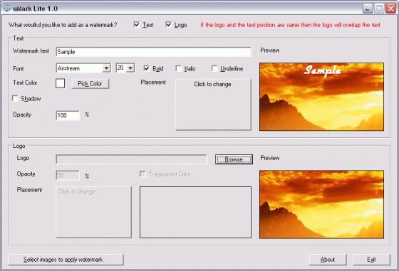 UMark Lite - Add watermarks to images for free