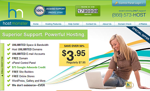 host monster - cheap web hosting company