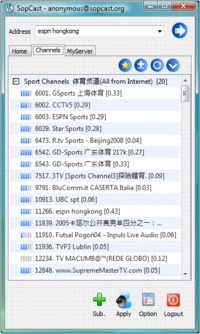 sopcast sport channel