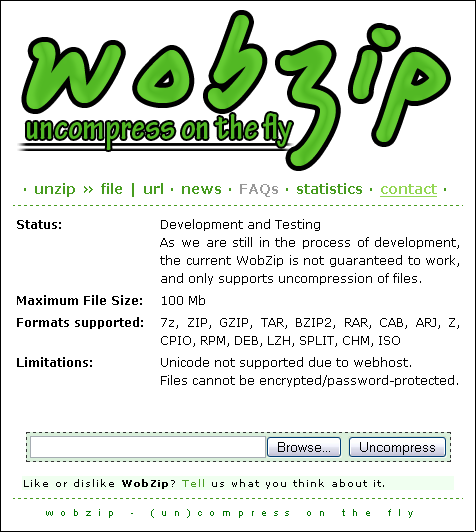 wobzip - Online Compress services
