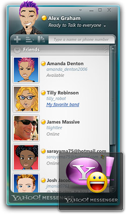 vista yahoo messenger UI