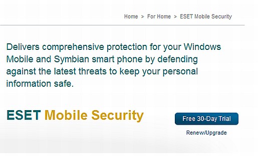 ESET mobile antivirus