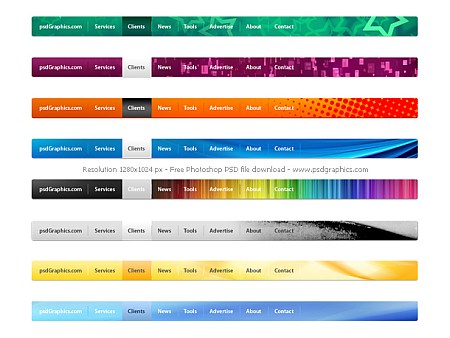 website navigation menu PSD file website navigation menu PSD file