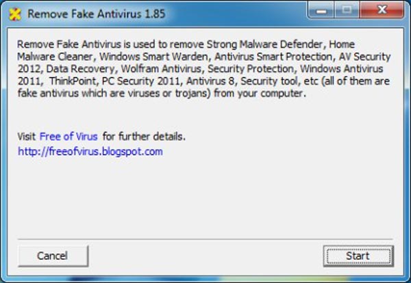 Remove Fake Antivirus Program