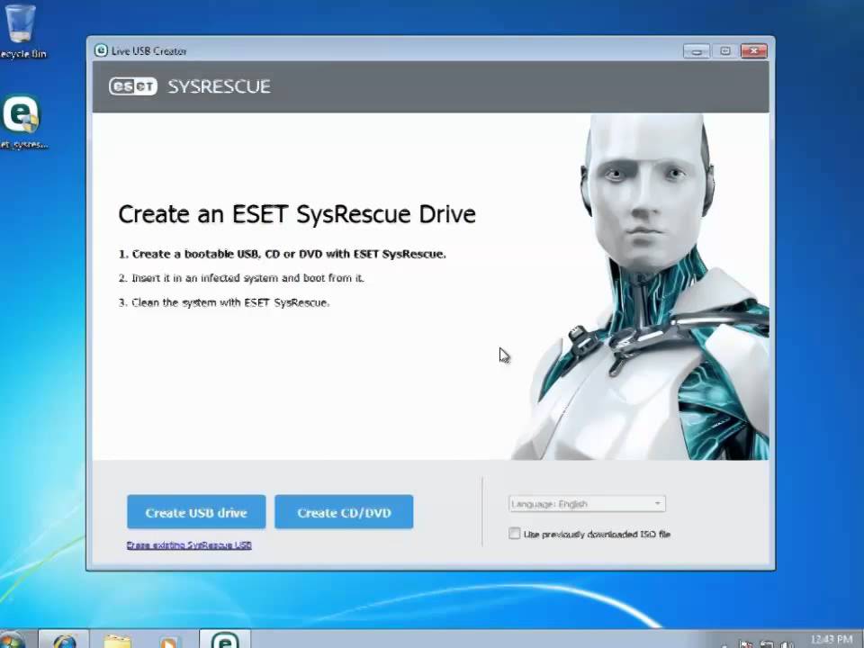 How to Create Bootable ESET SysRescue Live CD / USB
