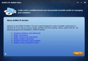 Aomei PE Builder - Bootable Windows PE