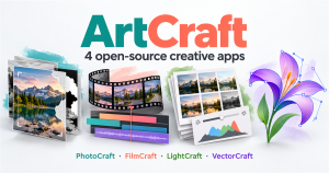 ArtCraft illustration of four open-source creative workflows for PhotoCraft FilmCraft LightCraft and VectorCraft