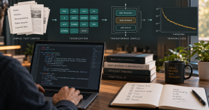 Train an LLM from scratch with PyTorch: training data, tokenization, and a small Transformer model