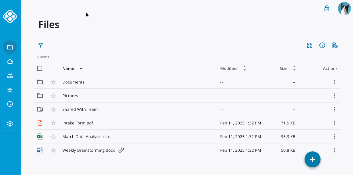 Sync.com web panel shown in its official help guide