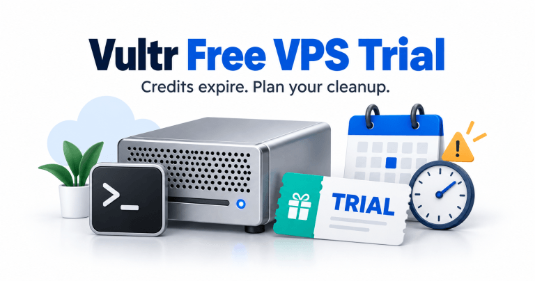 Vultr free VPS trial guide with server, SSH terminal, trial credit and expiry reminder