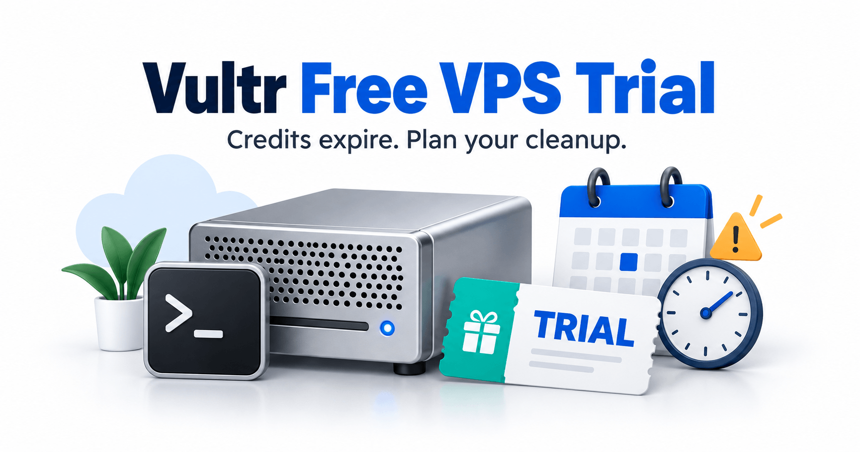 Vultr free VPS trial guide with server, SSH terminal, trial credit and expiry reminder