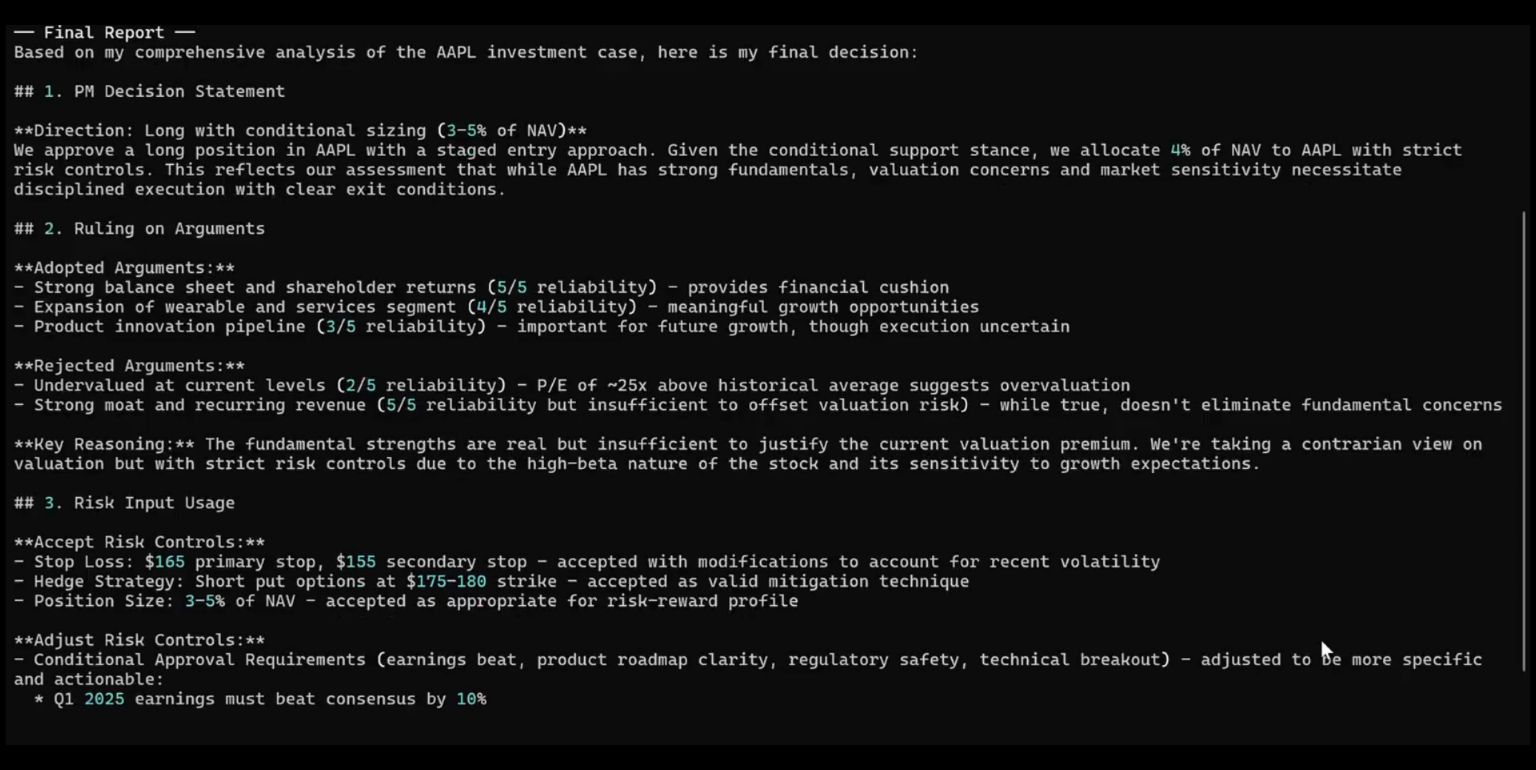 Vibe-Trading maintainer demo showing a terminal investment committee workflow